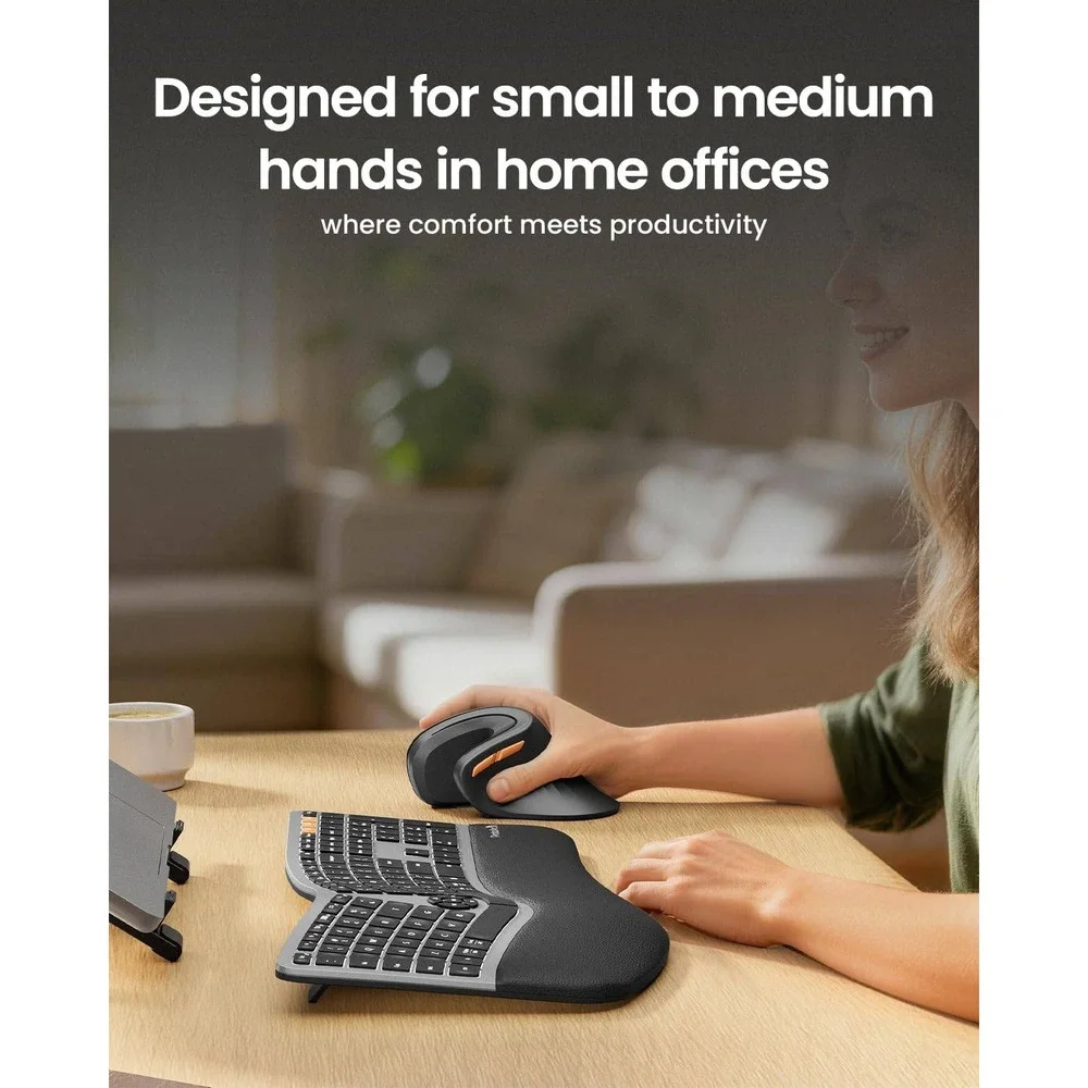 ProtoArc EM11 NL Wireless Vertical Ergonomic Mouse Bluetooth 2.4G Rechargeable